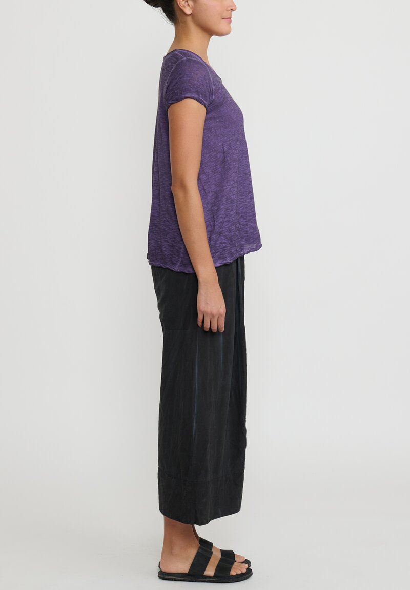Gilda Midani Solid Dyed Short Sleeve Monoprix Tee	in Purple