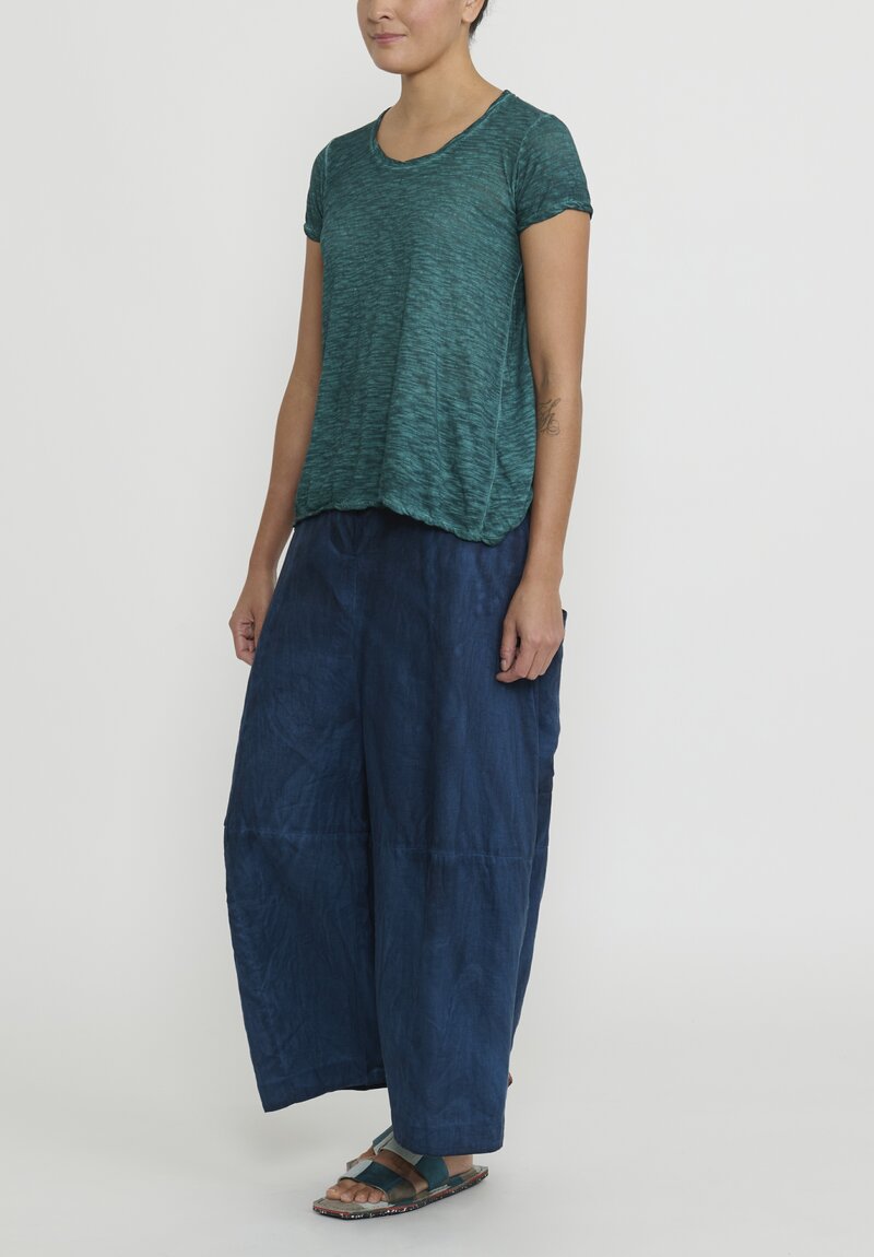 Gilda Midani Solid Dyed Short Sleeve Monoprix Tee	in Turquoise