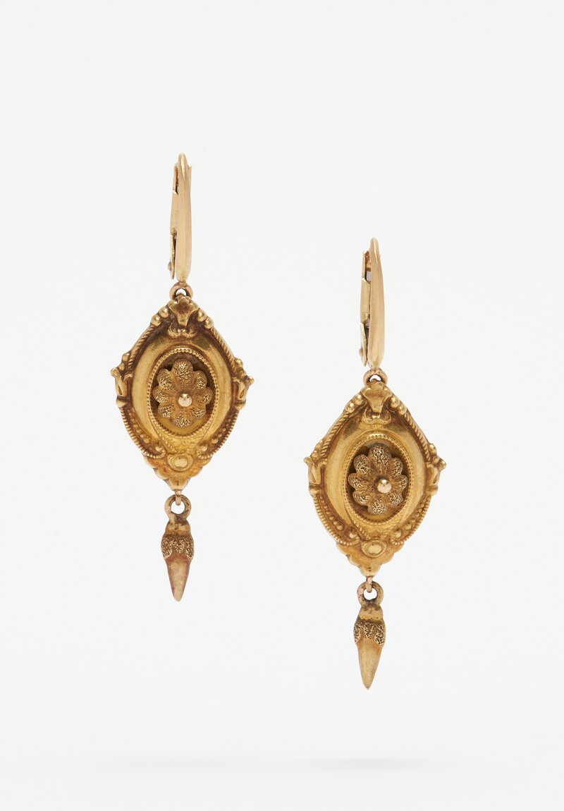 Anaconda 14k, 18k, ''Ancient'' Earrings C.1870 | Santa Fe Dry Goods ...