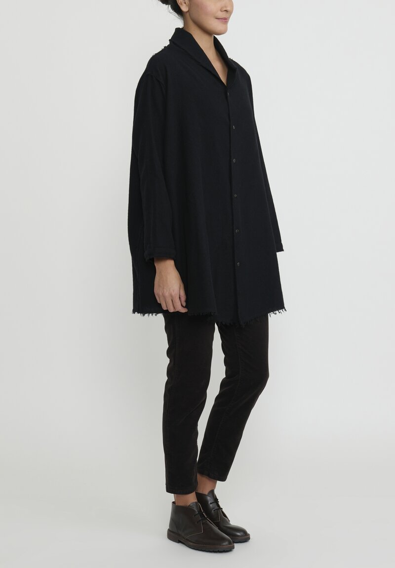 Kaval Cashmere and Wool Etamine Stole Shirt	