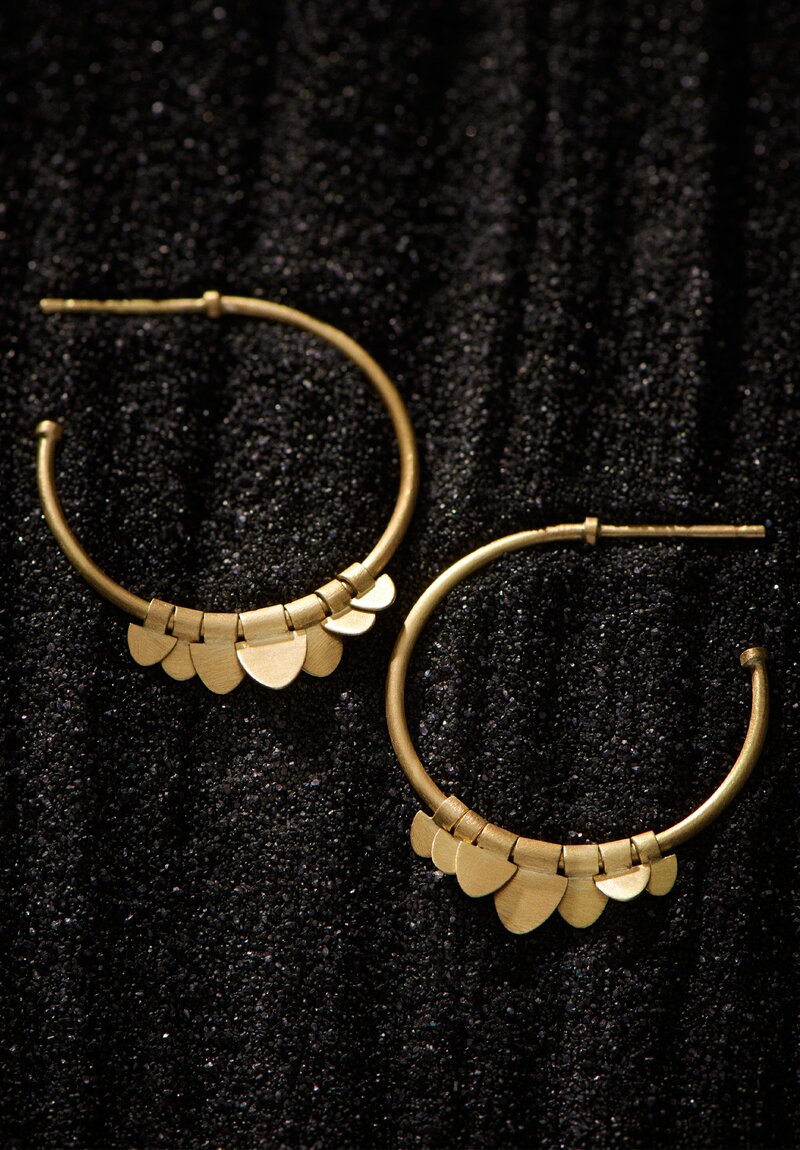 Sia Taylor 18k Small Flutter Hoops Yellow Gold	