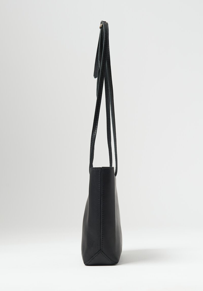 Guidi Full Grain Leather Uni Square Handbag in Black	