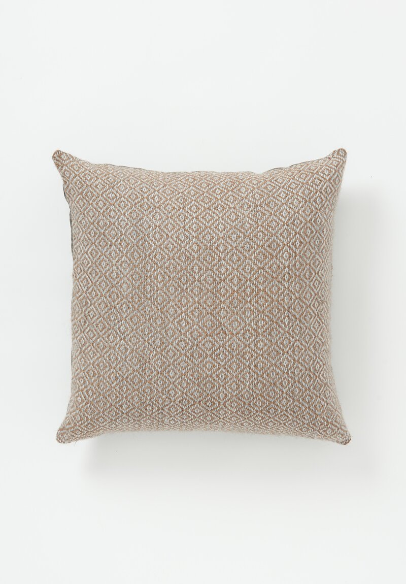 Etnico Llama Wool Birdseye Weave Pillow in Grey