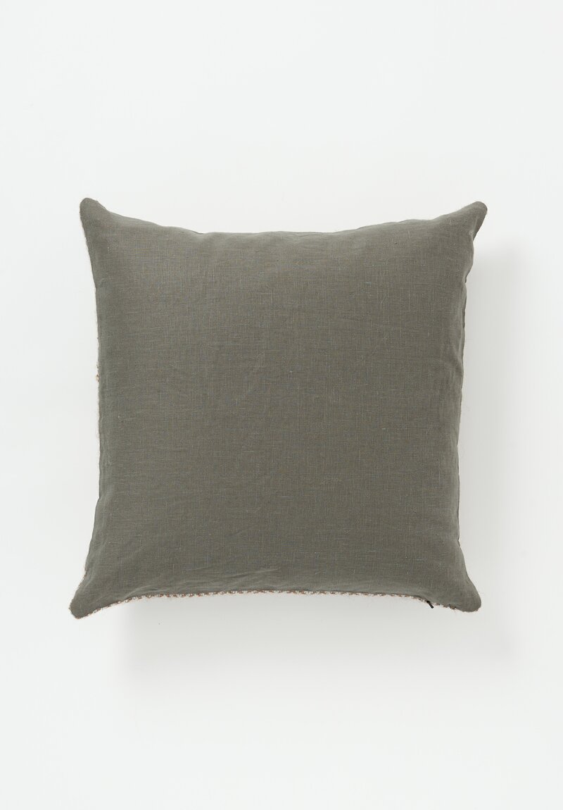 Etnico Llama Wool Birdseye Weave Pillow in Grey