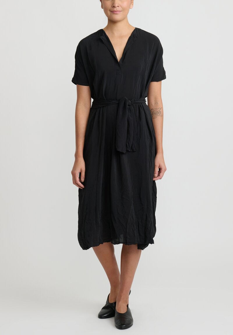 Daniela Gregis Washed Silk ''Abito'' Dress in Nero Black | Santa Fe Dry ...