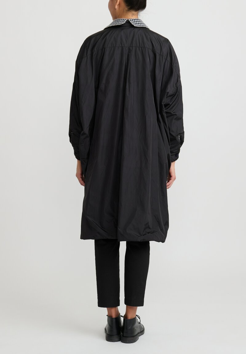Daniela Gregis Cashmere Lined Larghissima Coat in Black and White