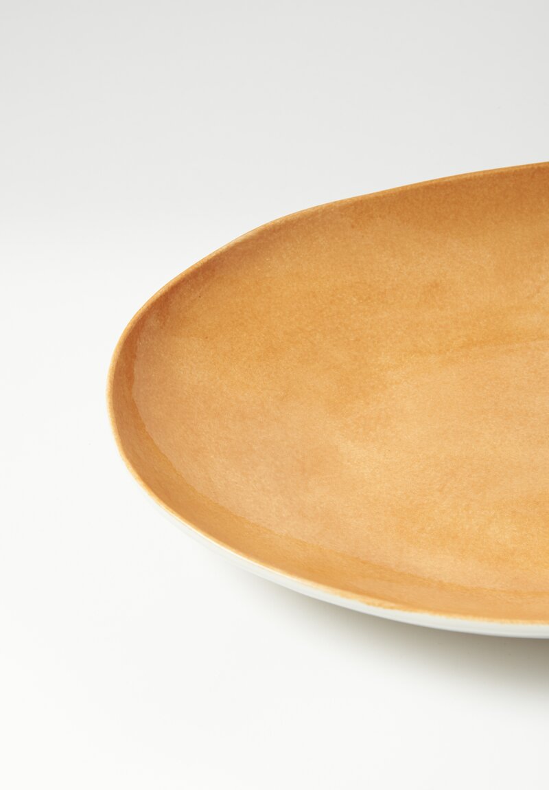 Bertozzi Handmade Porcelain Medium Oval Barchetta Platter Bruno Brown	