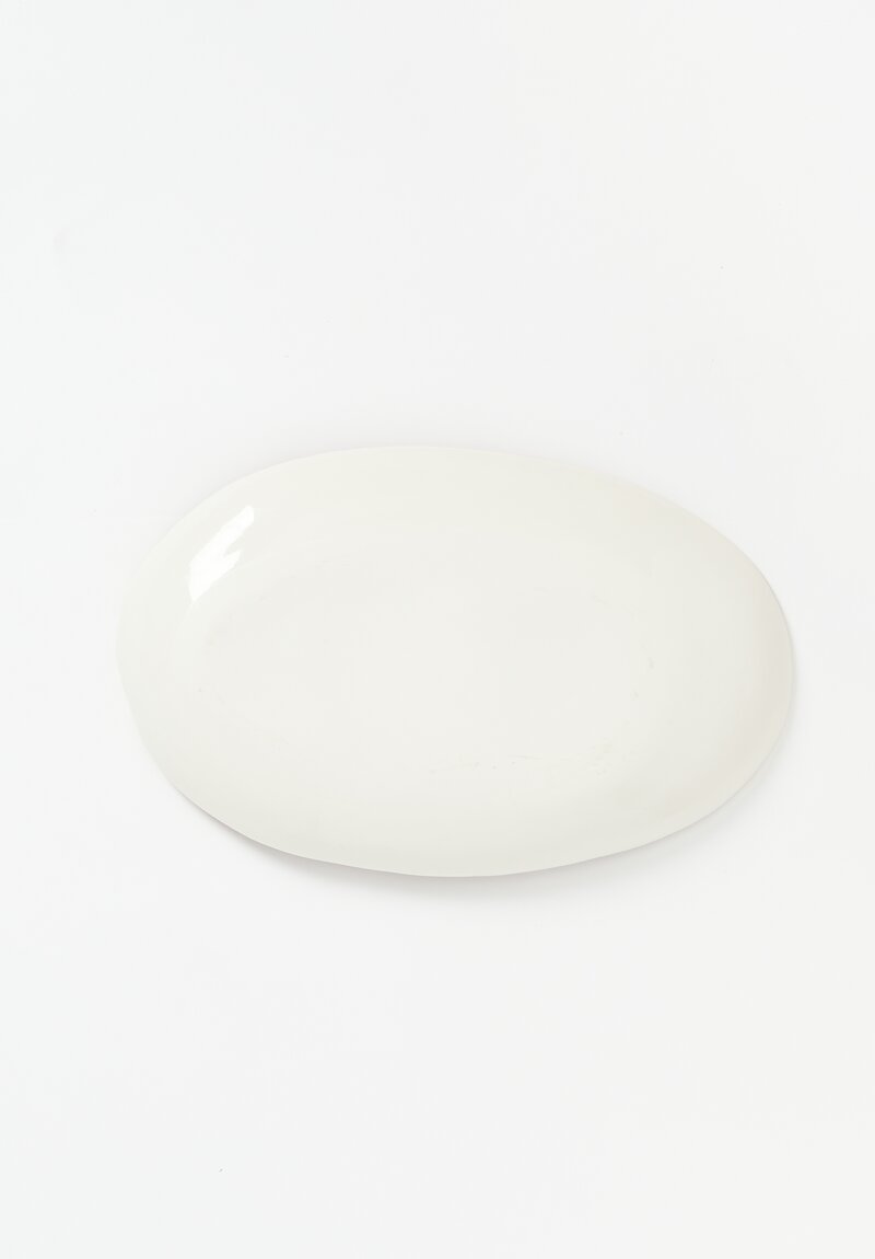 Bertozzi Handmade Porcelain Medium Oval Barchetta Platter Bruno Brown	