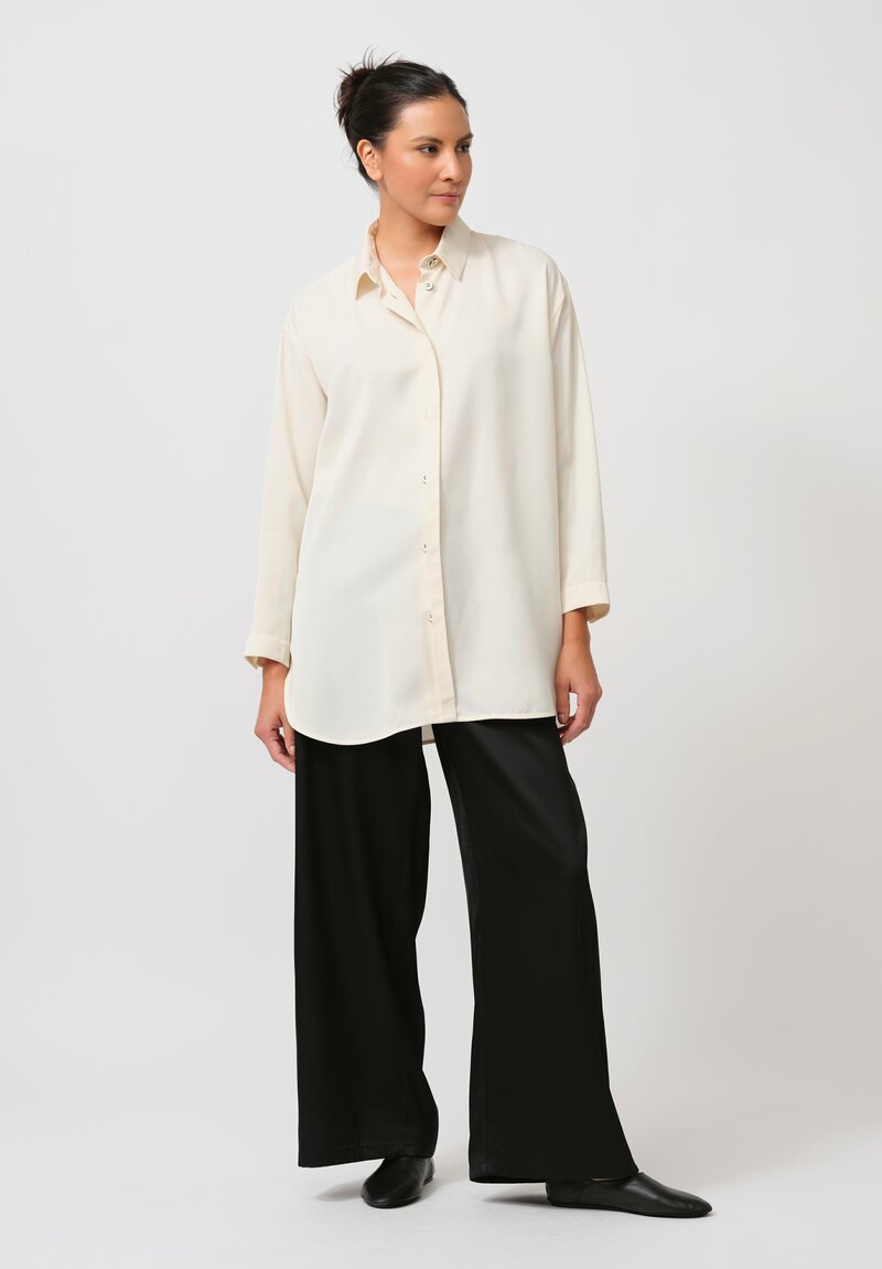 Jil Sander Oversized Fluid Shirt in White Quartz	