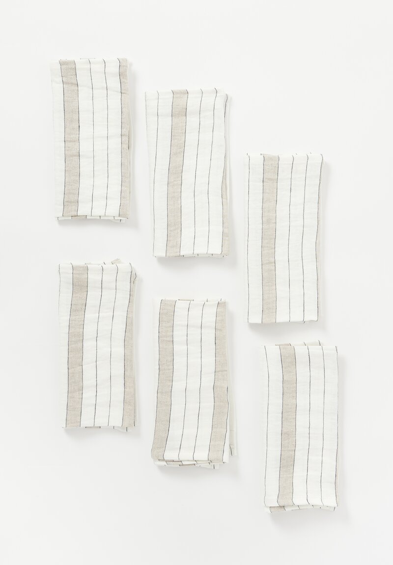 Charvet Editions Linen Stiped Rambouillet Napkins	