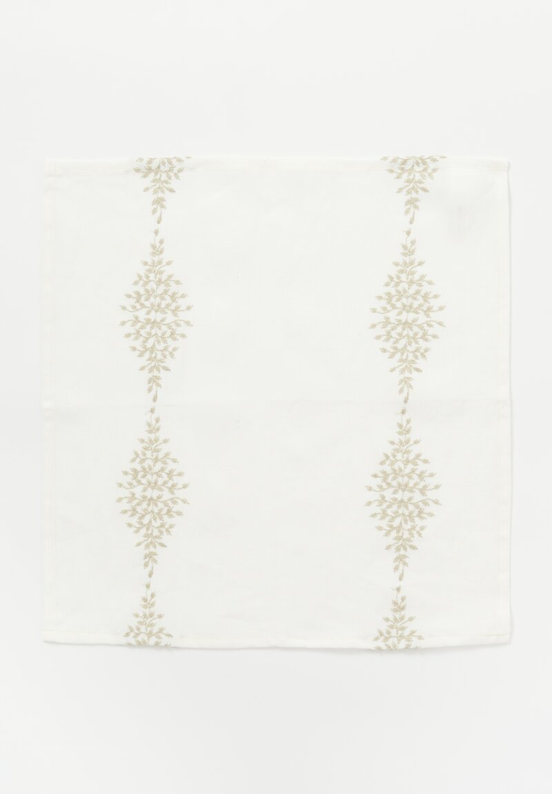 Charvet Editions Embroidered Linen Reseda Napkins	