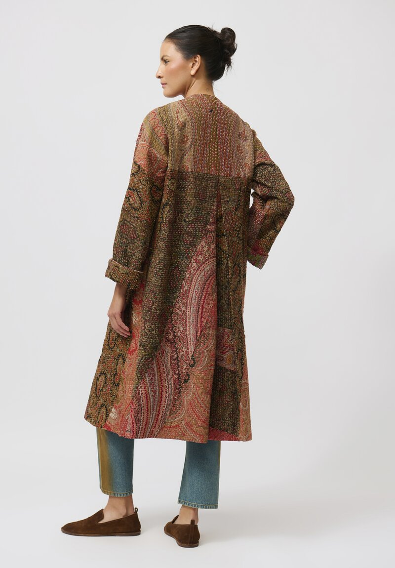 By Walid Victorian Shawl ''Nancy'' Coat in Black Multicolor	