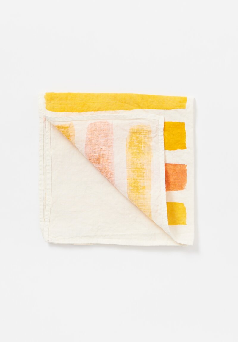 Stamperia Bertozzi Handmade Linen Striped Napkin Gamma Yellow	