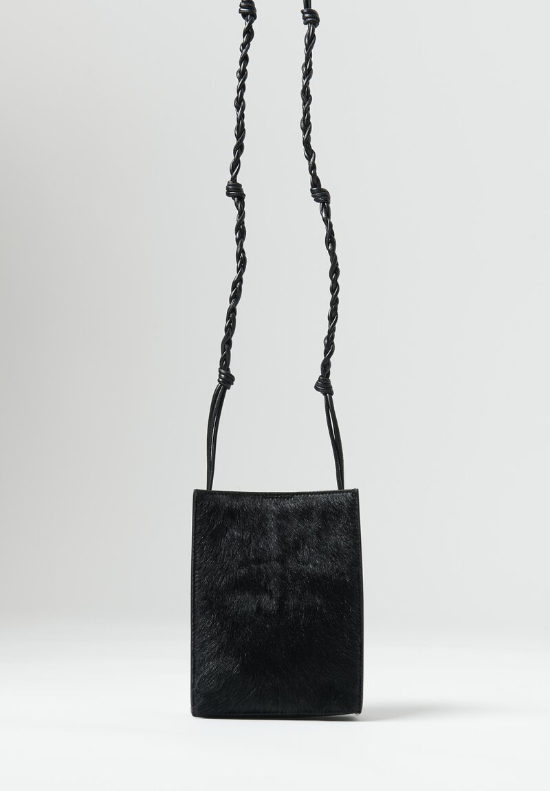Jil Sander Calfskin Small Tangle Crossbody Bag Black	