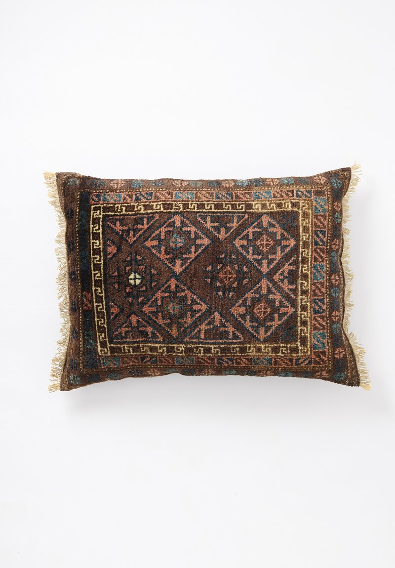 Antique and Vintage C1920 Handwoven Baluch Saddlebag Pillow	