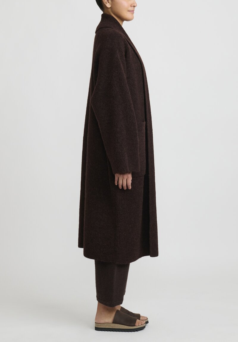 Lauren Manoogian Double Face Long Coat in Soil Brown	