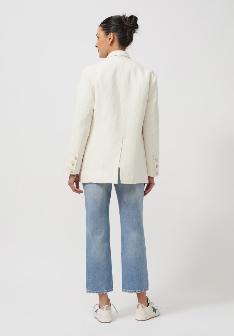 Péro Handmade Linen ''Simple'' Jacket in Ivory White