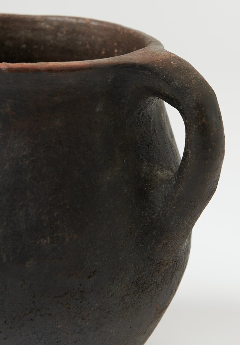 Antique Anatolian Earthenware Vessel in Dark Brown & Black | Santa Fe ...