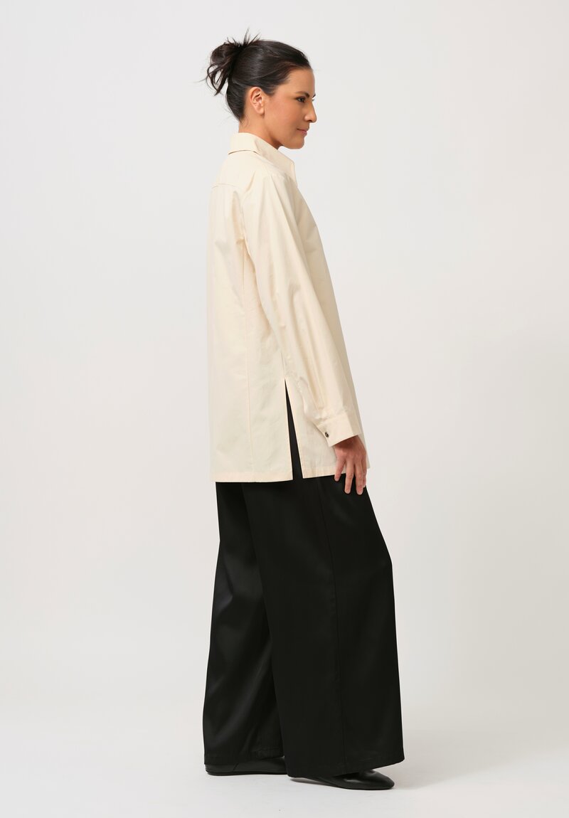 Jil Sander Organic Cotton Poplin Shirt in Ivory	