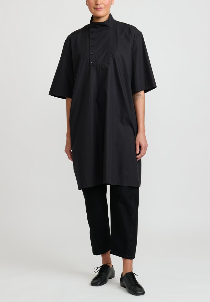 Lemaire Cotton ''Vareuse'' Dress in Black	