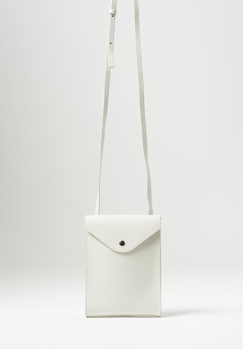 Lemaire Leather Envelope Crossbody Bag in Chalk White	