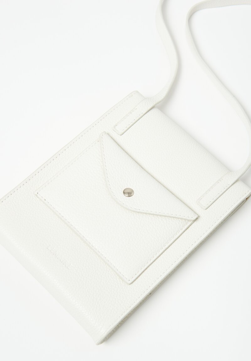 Lemaire Leather Envelope Crossbody Bag in Chalk White	