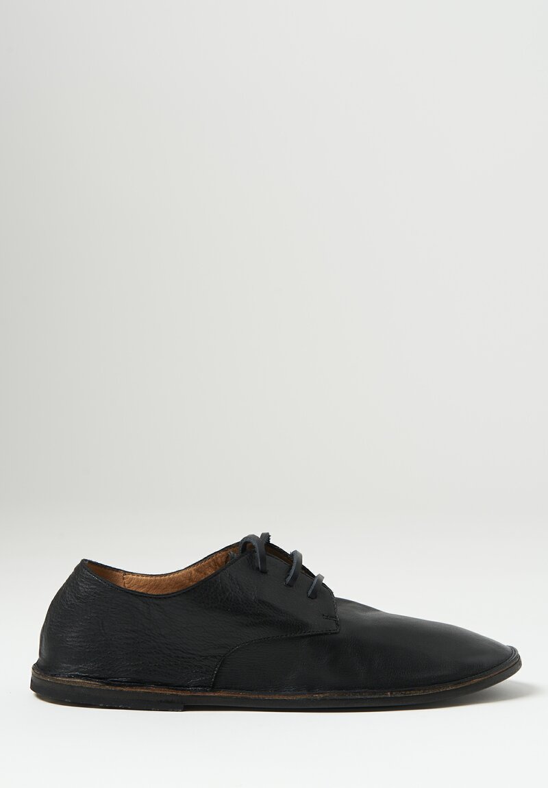 Marsell Smooth Leather Strasacco Derby in Nero Black	
