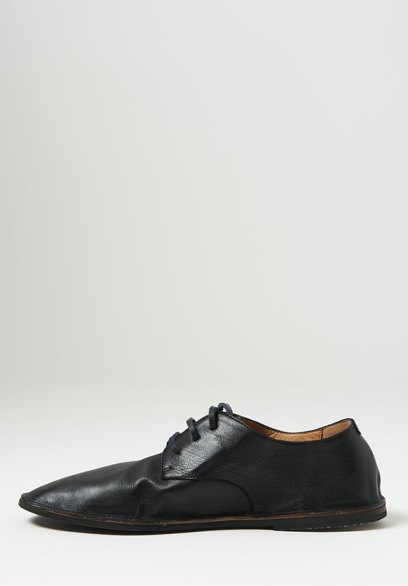 Marsell Smooth Leather Strasacco Derby in Nero Black	