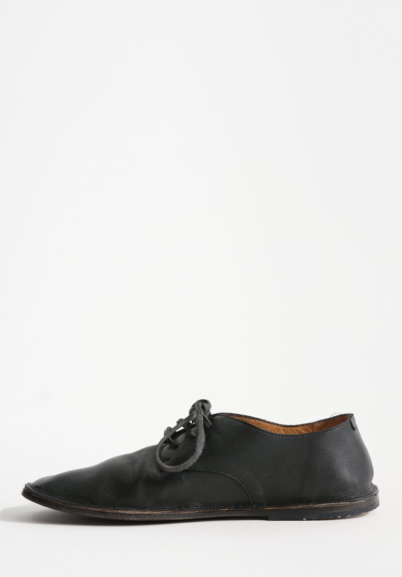 Marsell Smooth Leather Strasacco Derby in Nero Black	