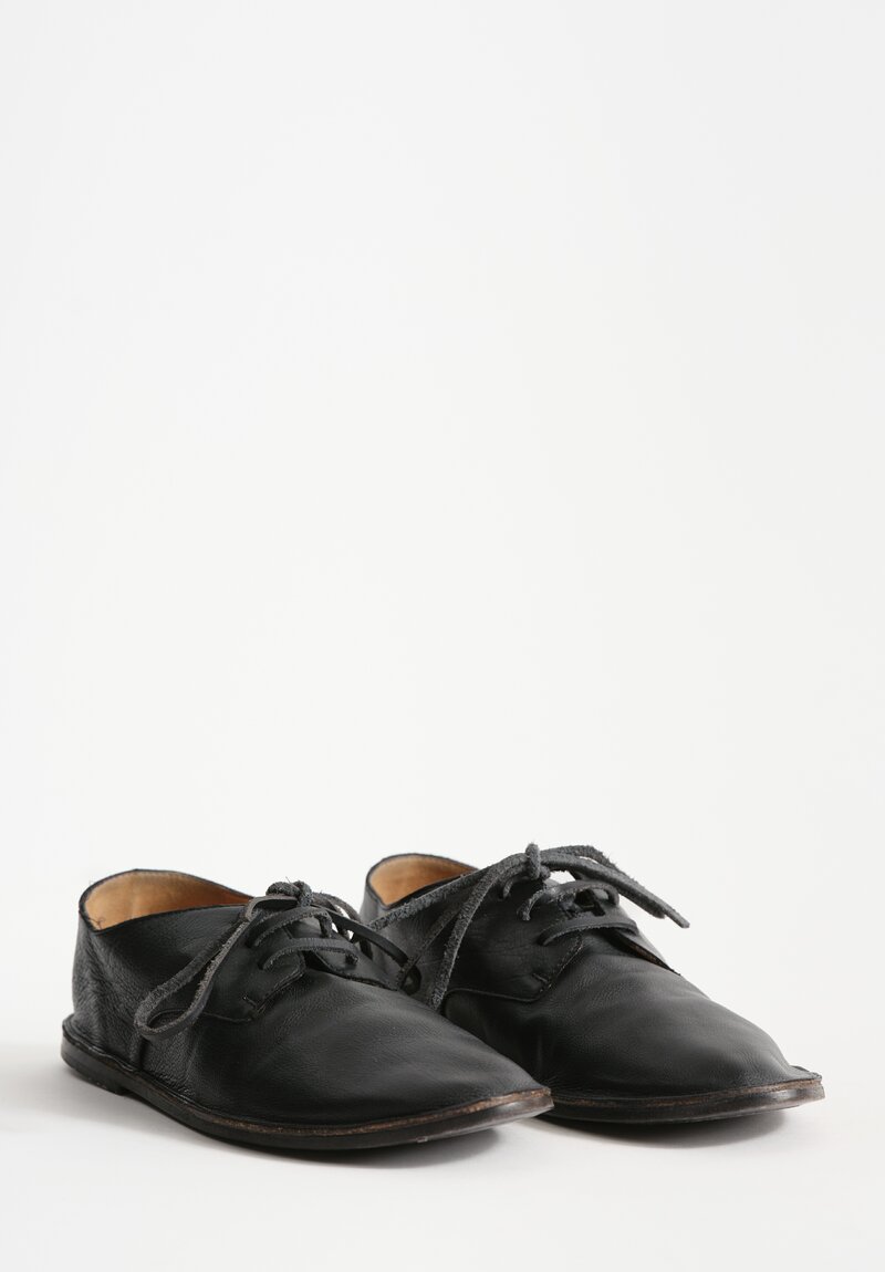 Marsell Smooth Leather Strasacco Derby in Nero Black	