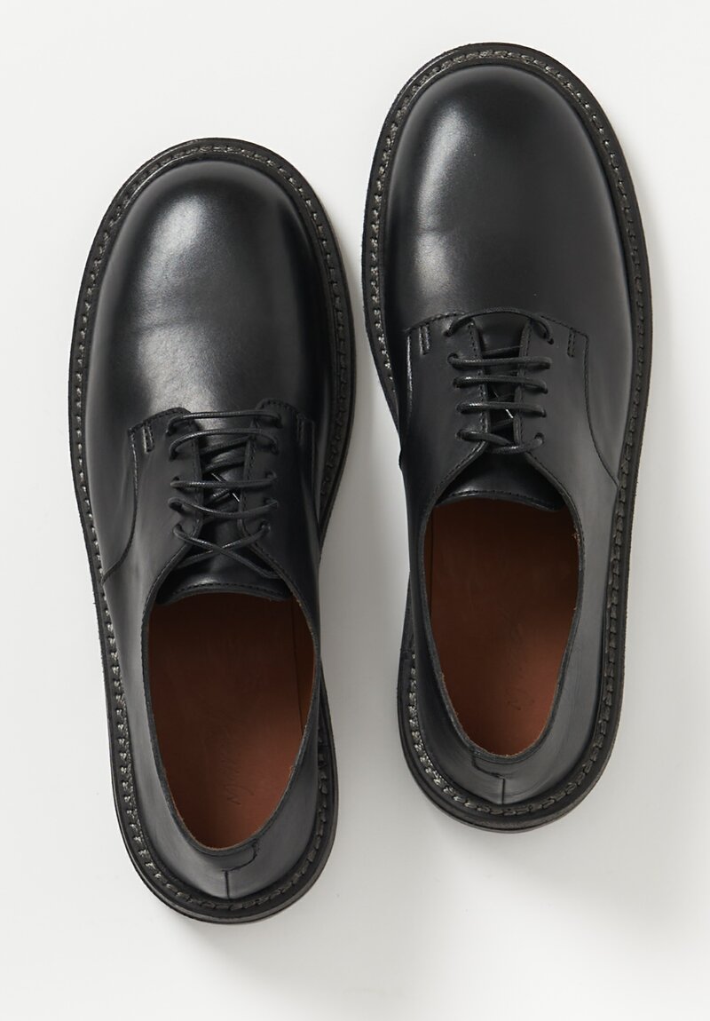 Marsell Leather Lace Up Nasello Derby in Black
