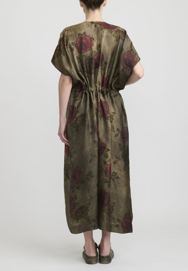 Uma Wang ''Moulay Acre'' Dress in Army Green & Red	