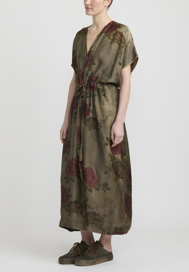 Uma Wang ''Moulay Acre'' Dress in Army Green & Red	