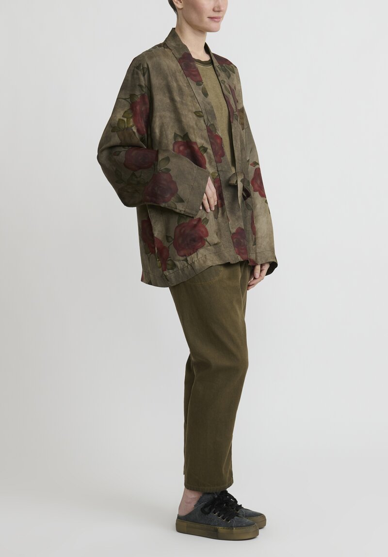 Uma Wang Moulay ''Jester'' Jacket in Army Green & Red	