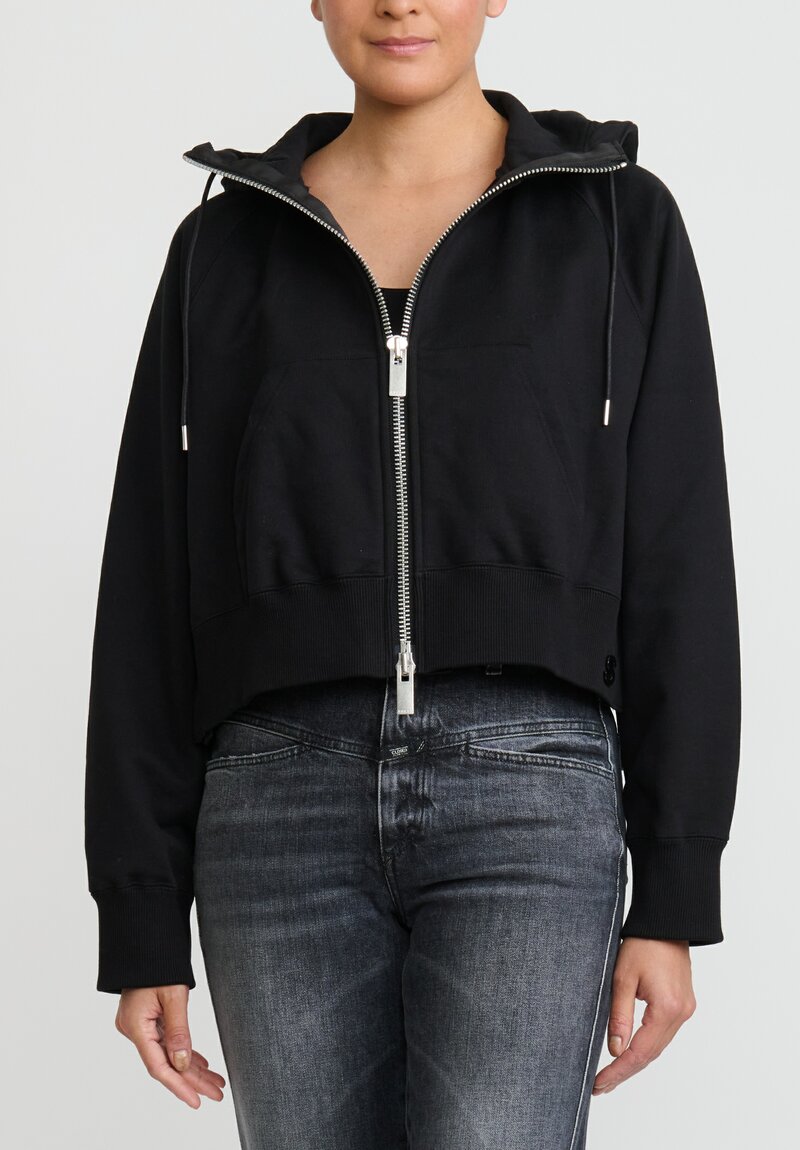 Sacai Cotton Sweat Jersey Hoodie in Black | Santa Fe Dry Goods . Workshop .  Wild Life