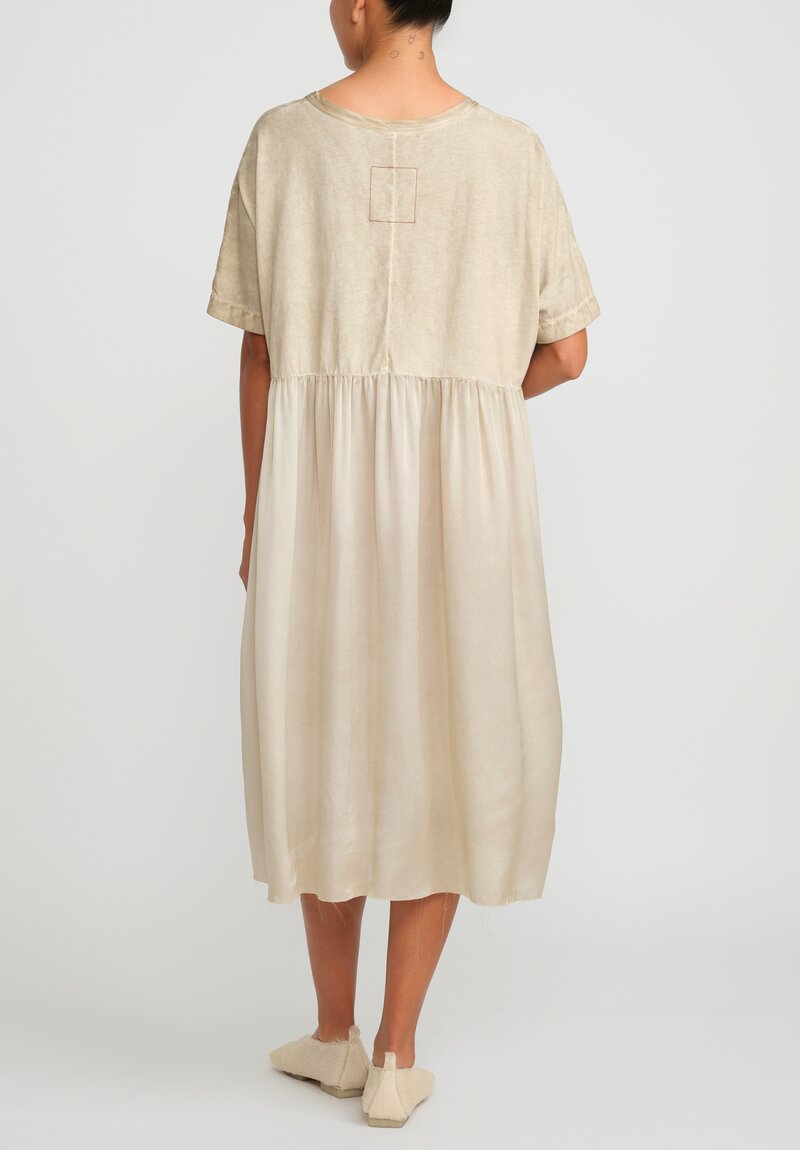 Uma Wang Cotton Silk ''Dana'' Dress in Tan	