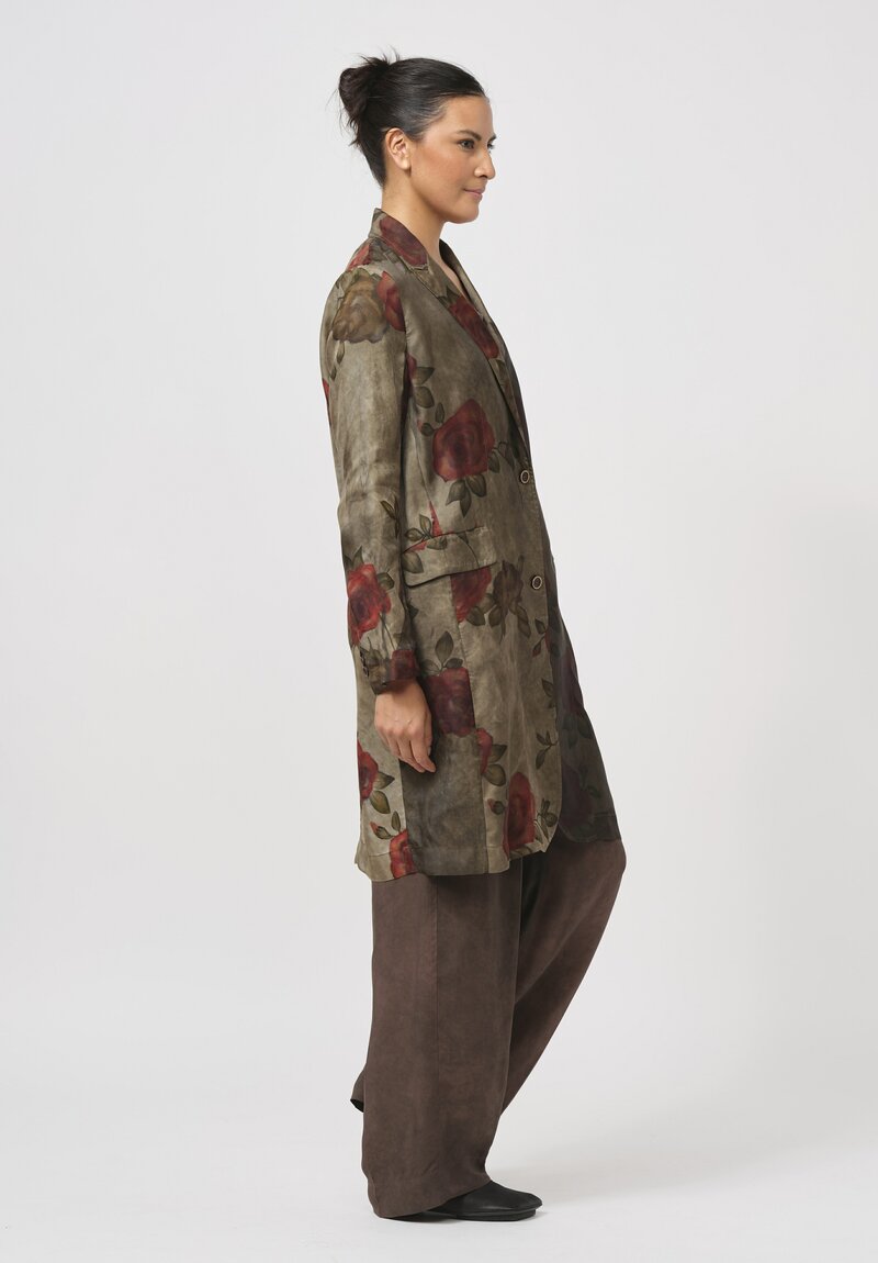 Uma Wang Moulay ''Kudo'' Jacket in Army Green & Red	