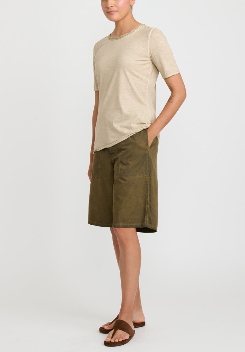 Uma Wang Cotton Joe Shorts in Green