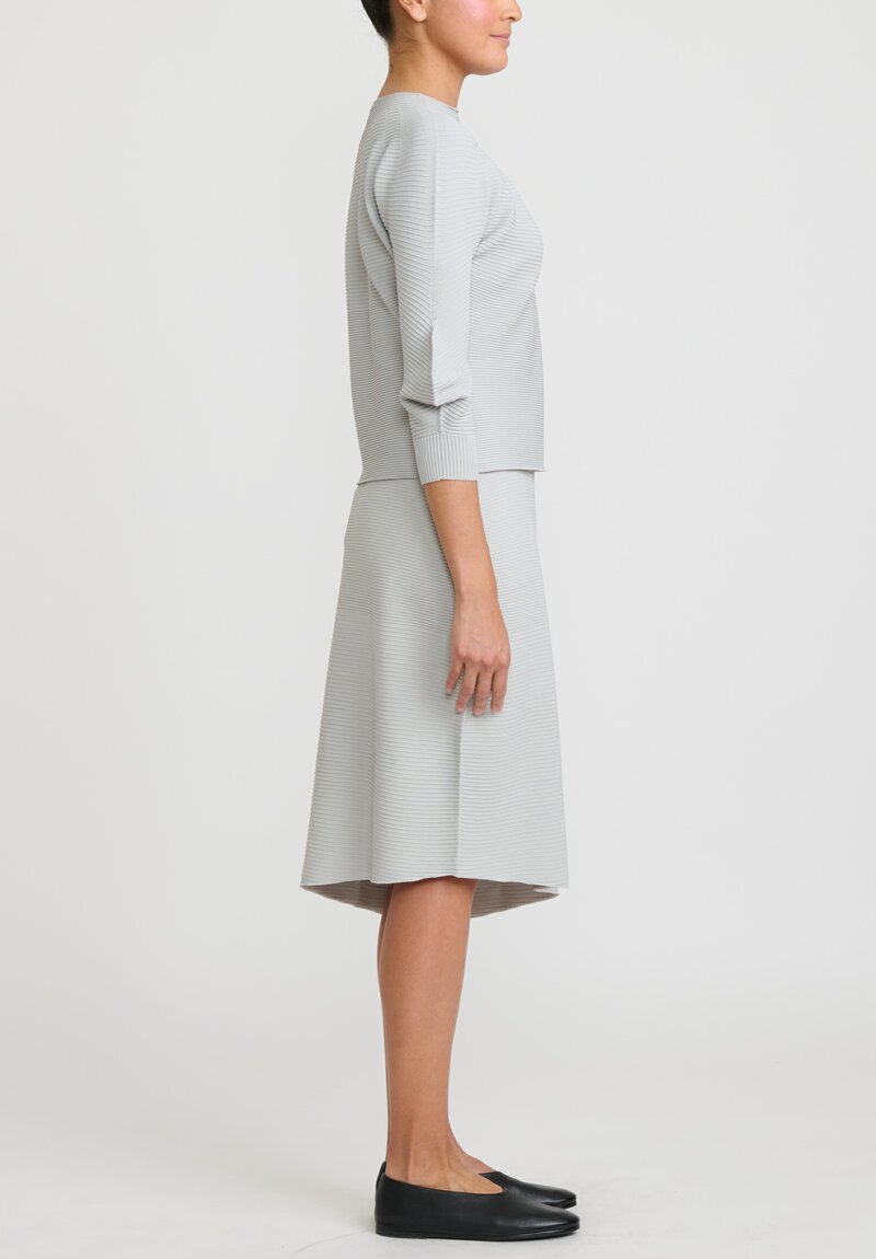 Issey Miyake Concretion Pleats Skirt in Light Grey	