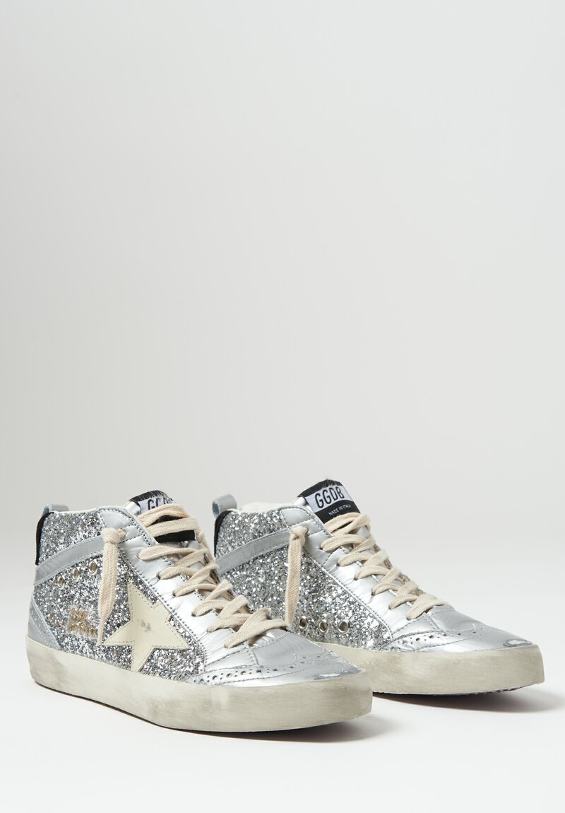 Golden Goose Glitter Mid Star with Leather Star	