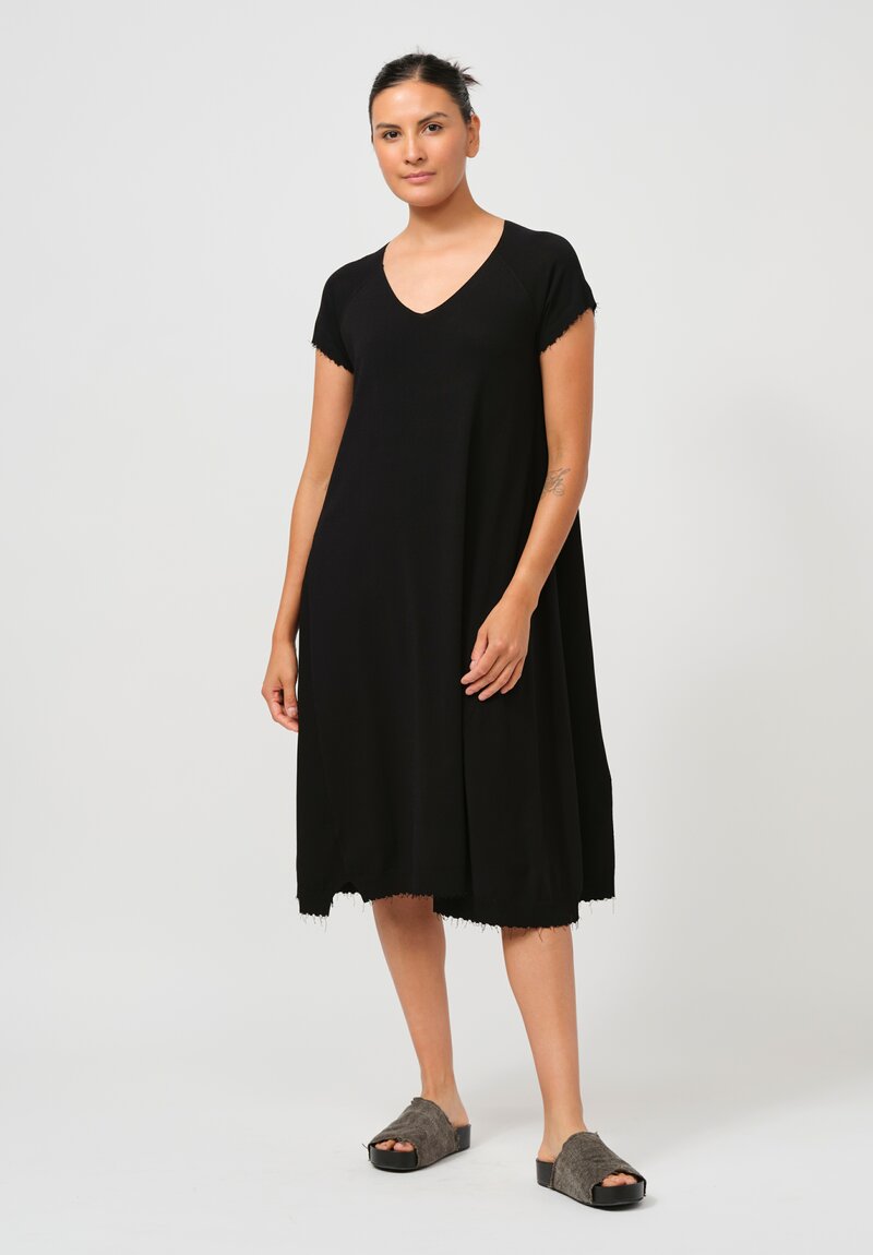 Rundholz Cotton Knit Dress in Black	