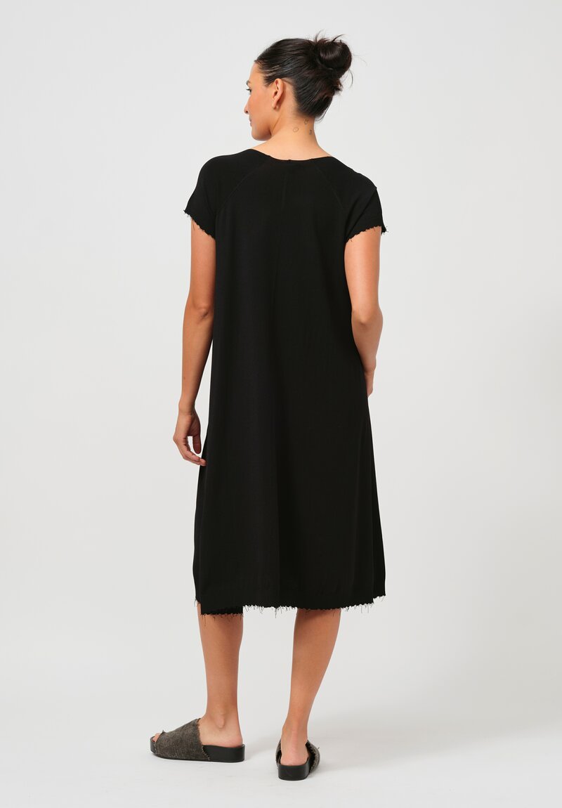 Rundholz Cotton Knit Dress in Black	