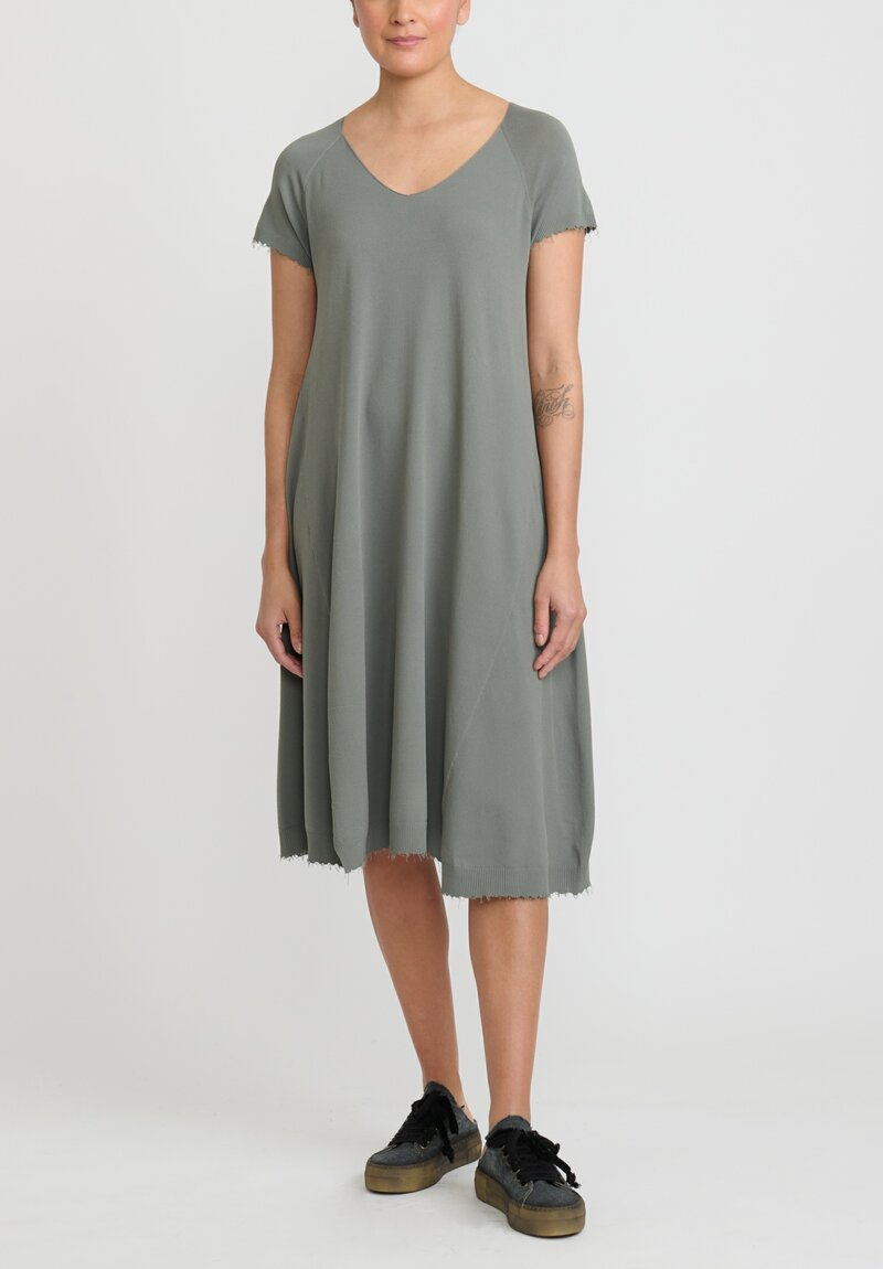 Rundholz Cotton Knit Dress in Alge Grey	