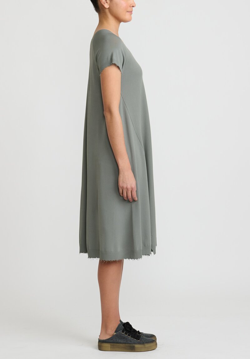 Rundholz Cotton Knit Dress in Alge Grey	