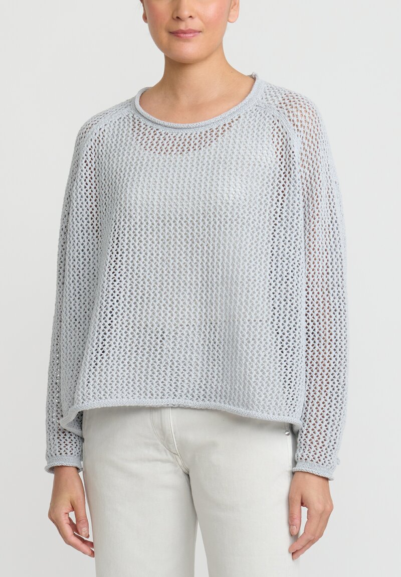 Rundholz Black Label ''Ribbon'' Knit Sweater in Ice Blue Santa Fe Dry