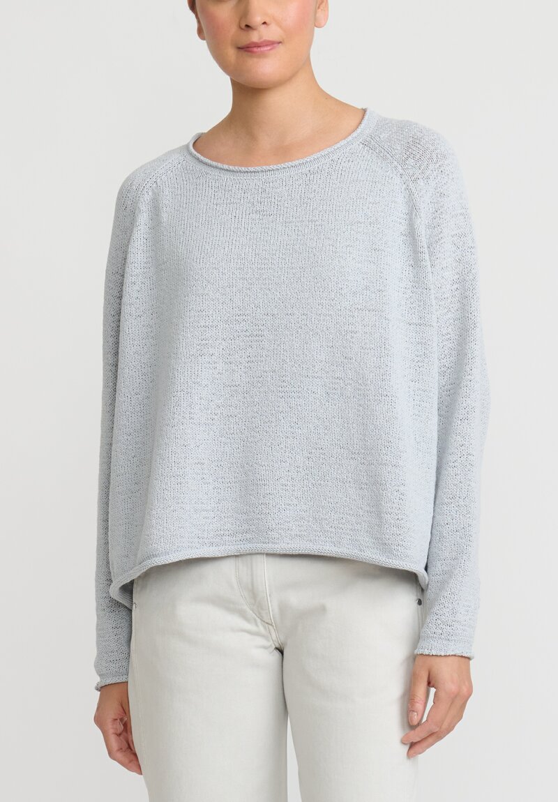 Rundholz Black Label Ribbon Knit Sweater in Ice Blue