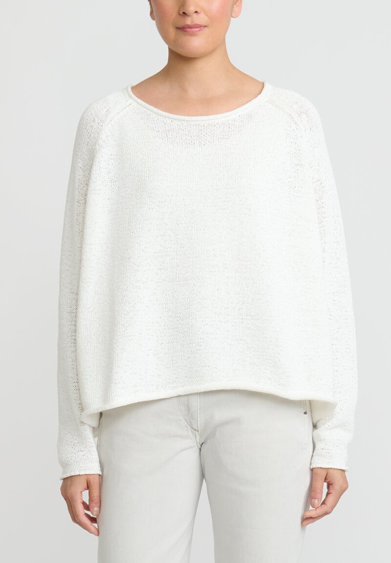 Rundholz Black Label ''Ribbon'' Knit Raglan Sweater in Off White ...