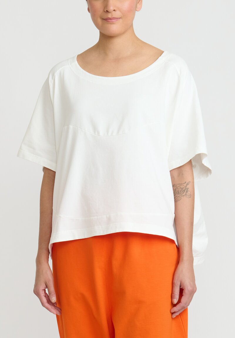 Rundholz Dip Cotton Oversized Top in Star White	