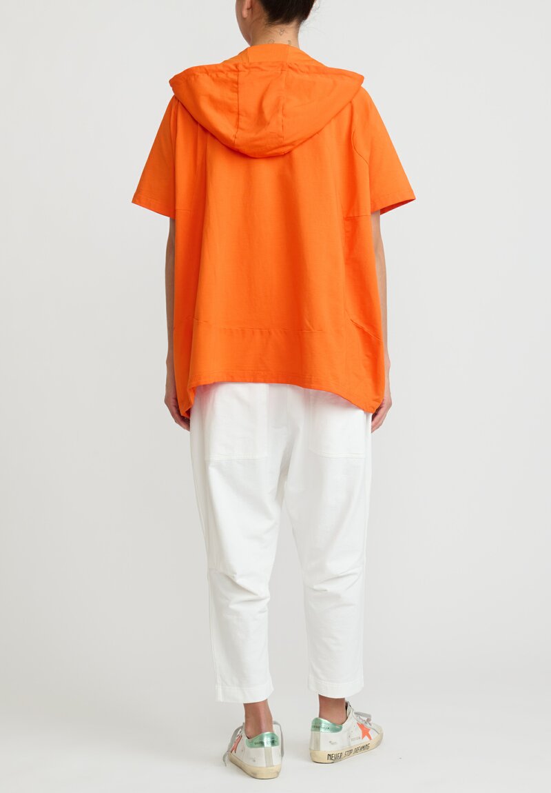 Rundholz Dip Raglan Sleeve Hooded Jacket in Orange	