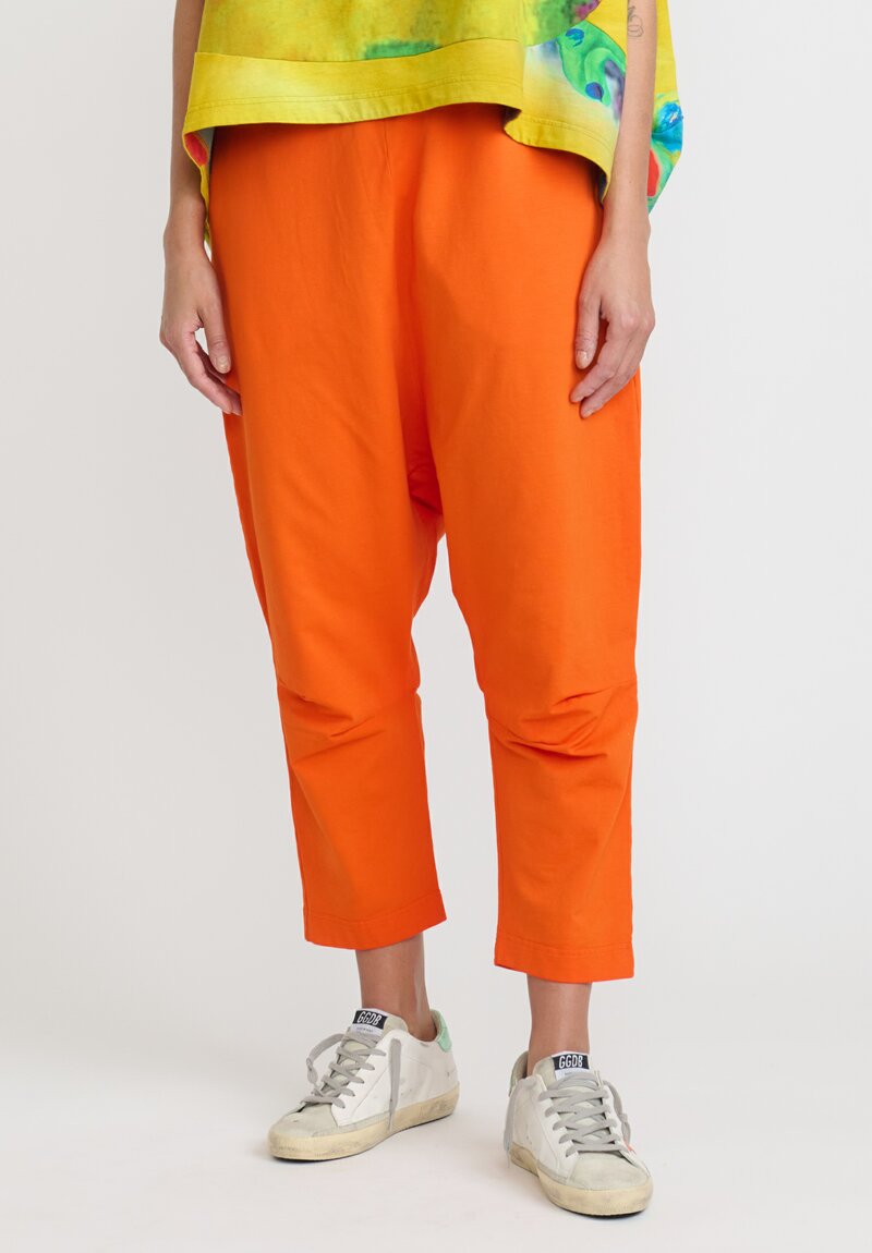 Rundholz Dip Drop Crotch Pants in Orange	